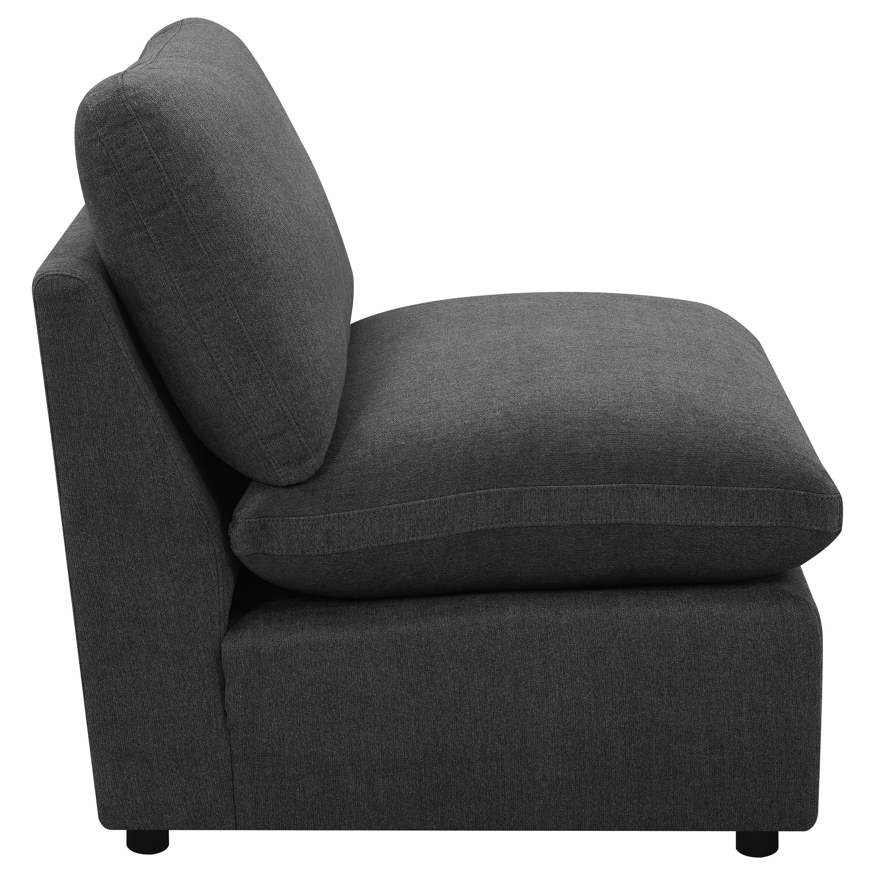 Collins Dark Grey Armless Chair - Ornate Home
