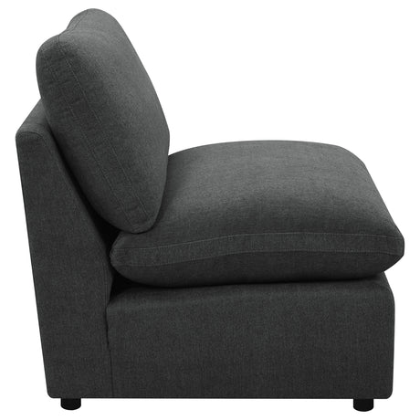 Collins Dark Grey Armless Chair - Ornate Home