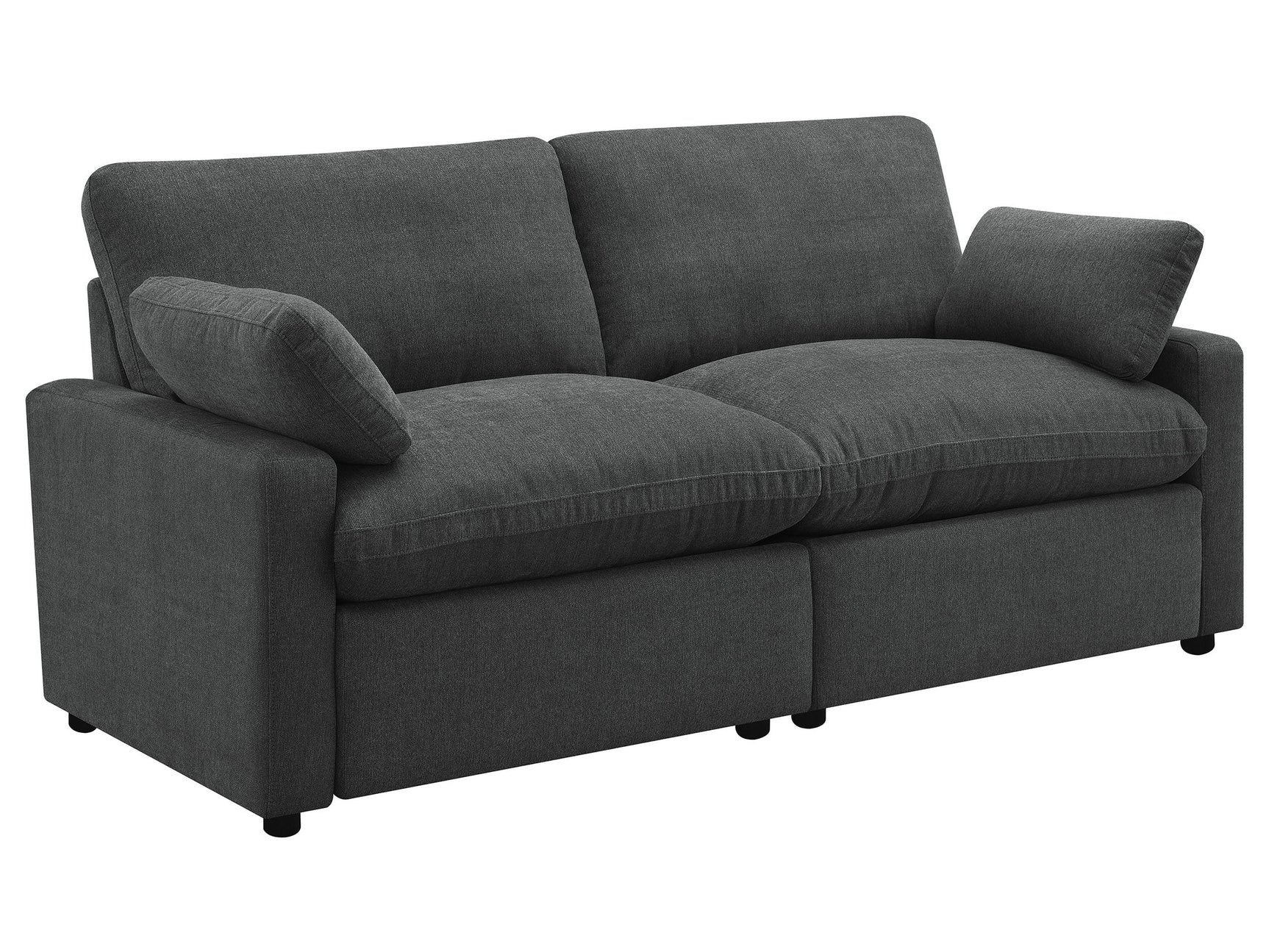 Collins Dark Grey Power Loveseat - Ornate Home
