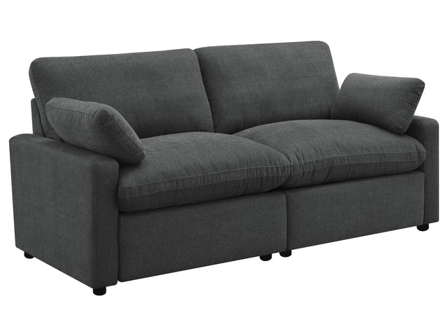 Collins Dark Grey Power Loveseat - Ornate Home