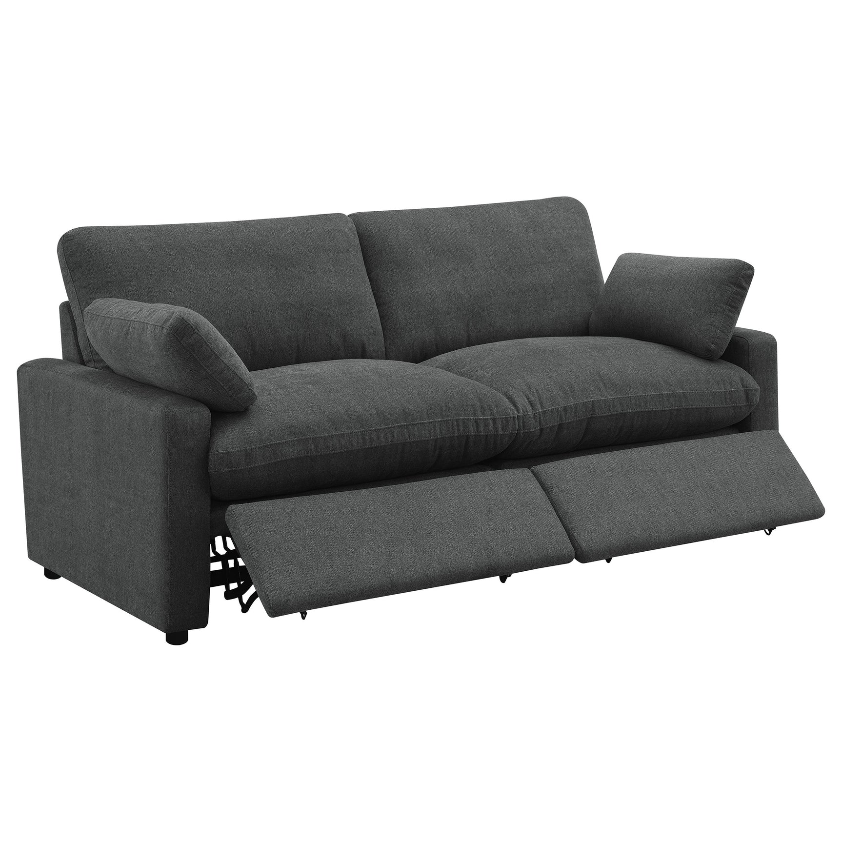 Collins Dark Grey Power Loveseat - Ornate Home
