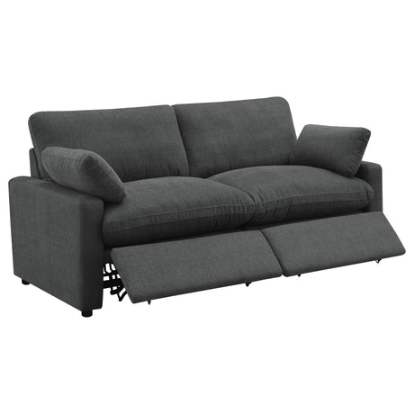 Collins Dark Grey Power Loveseat - Ornate Home