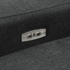 Collins Dark Grey Power Loveseat - Ornate Home