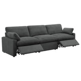 Collins Dark Grey Power Sofa - Ornate Home