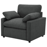 Collins Dark Grey Upholstered Power Recliner Chair - Ornate Home