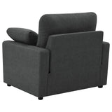 Collins Dark Grey Upholstered Power Recliner Chair - Ornate Home