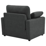 Collins Dark Grey Upholstered Power Recliner Chair - Ornate Home