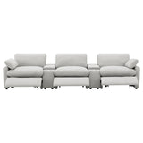 Collins Grey 5-piece Power Reclining Home Theater Seating - Ornate Home