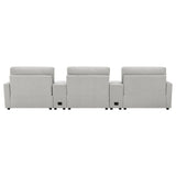 Collins Grey 5-piece Power Reclining Home Theater Seating - Ornate Home