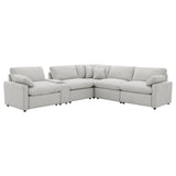Collins Grey 6-piece Modular Power Reclining Sectional - Ornate Home