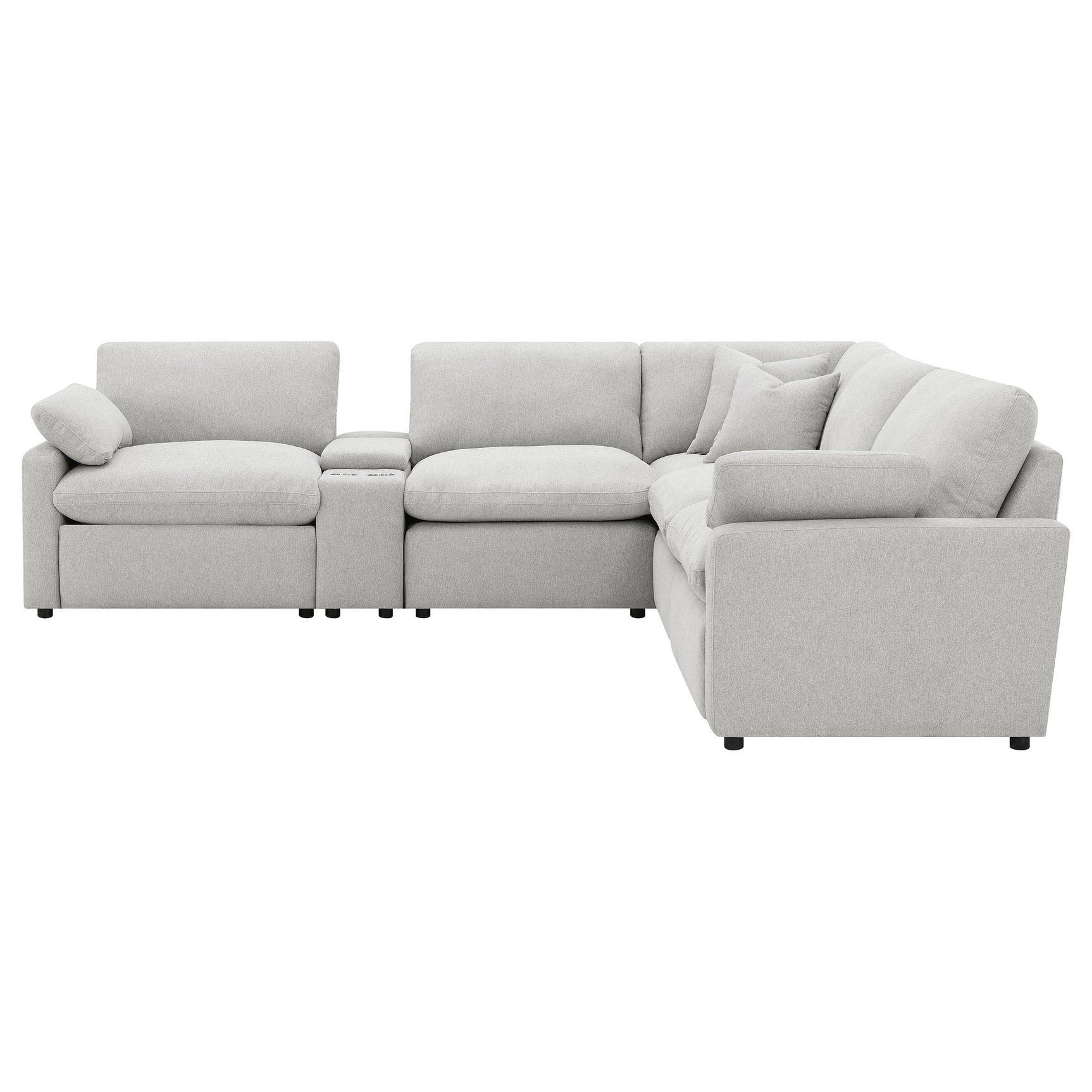 Collins Grey 6-piece Modular Power Reclining Sectional - Ornate Home