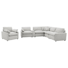 Collins Grey 6-piece Modular Power Reclining Sectional - Ornate Home