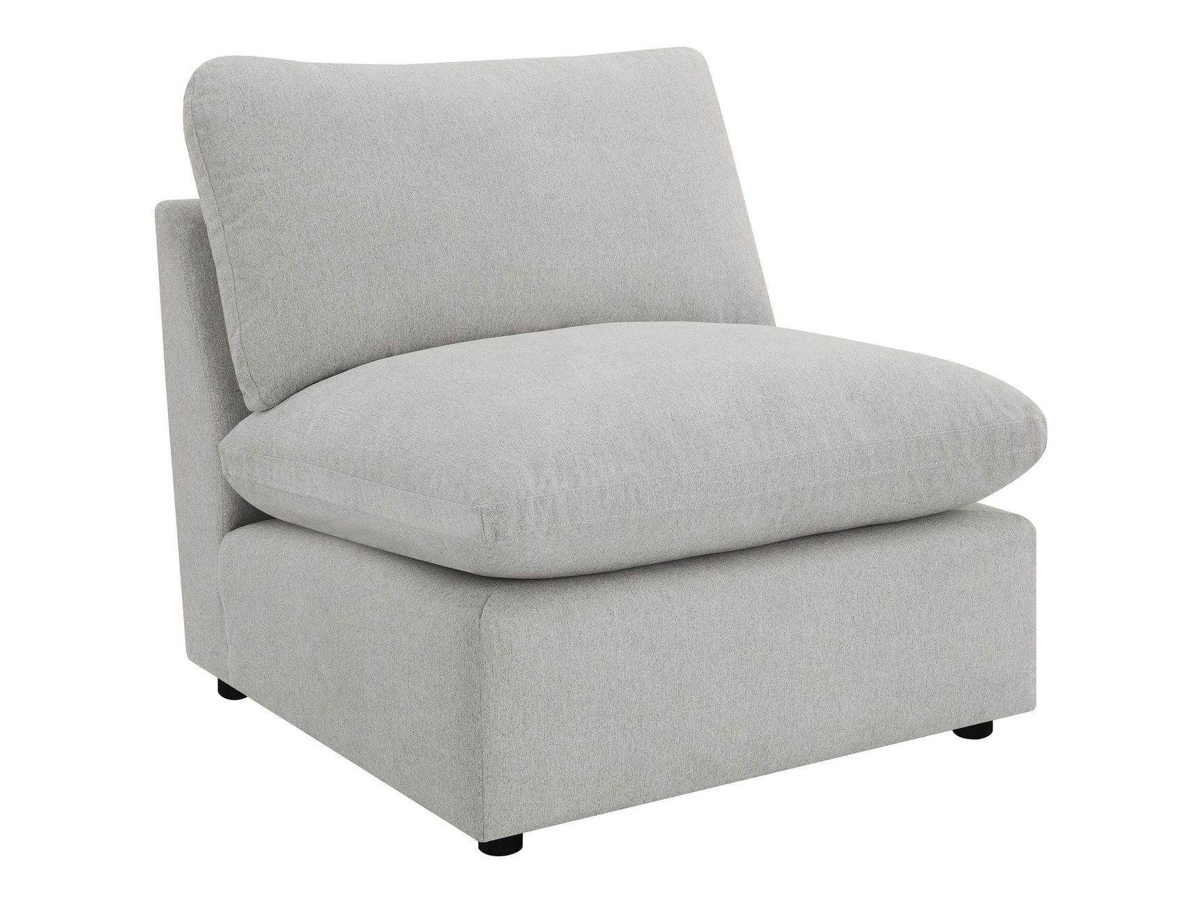 Collins Grey Armless Chair - Ornate Home