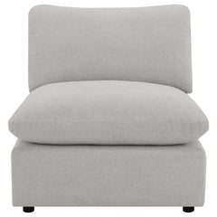 Collins Grey Armless Chair - Ornate Home