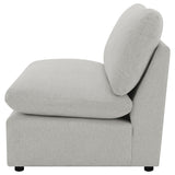 Collins Grey Armless Chair - Ornate Home