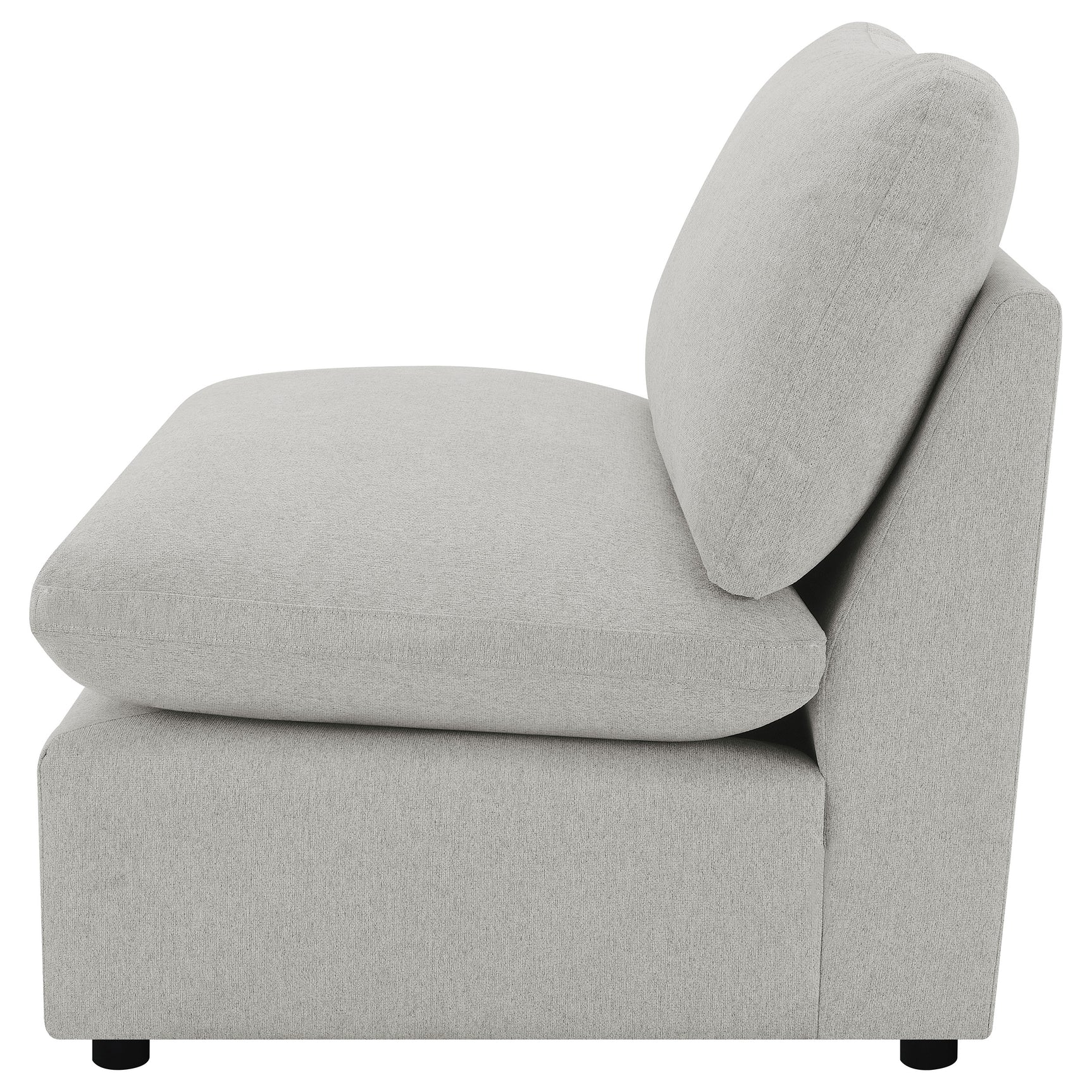Collins Grey Armless Chair - Ornate Home