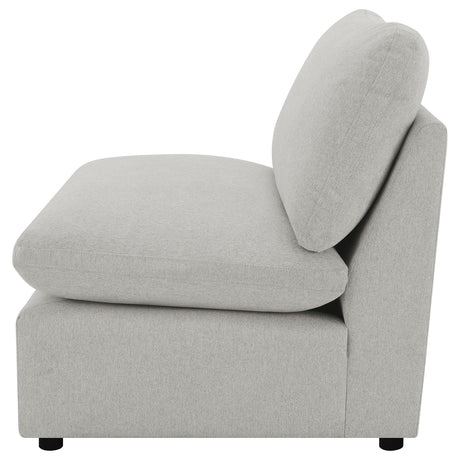 Collins Grey Armless Chair - Ornate Home