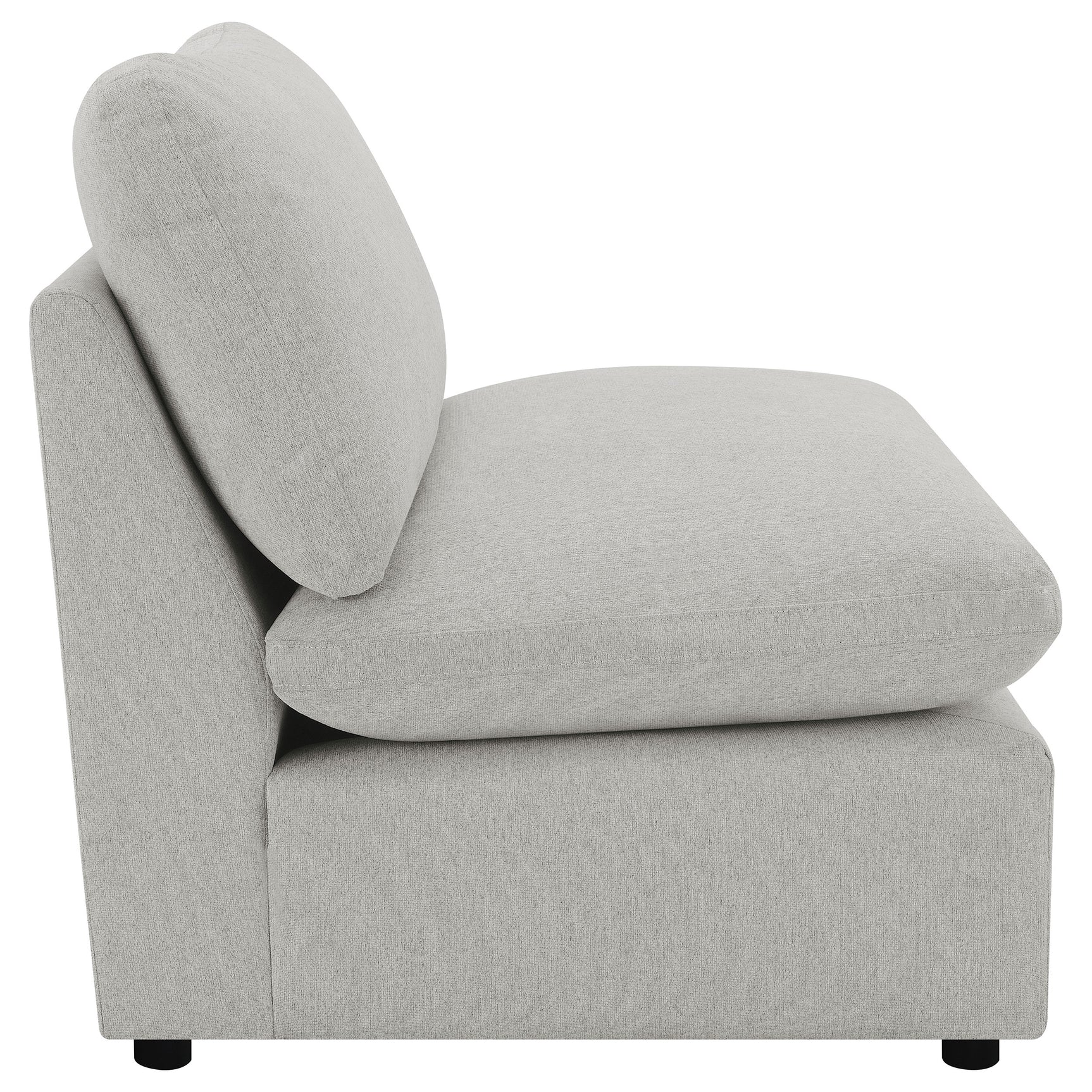 Collins Grey Armless Chair - Ornate Home