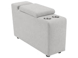Collins Grey Upholstered Modular Storage Console - Ornate Home