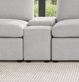 Collins Grey Upholstered Modular Storage Console - Ornate Home