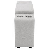 Collins Grey Upholstered Modular Storage Console - Ornate Home