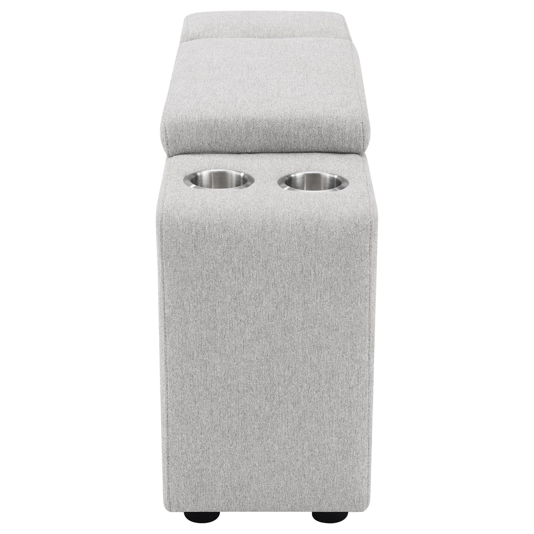 Collins Grey Upholstered Modular Storage Console - Ornate Home