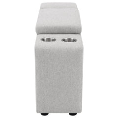 Collins Grey Upholstered Modular Storage Console - Ornate Home