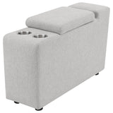 Collins Grey Upholstered Modular Storage Console - Ornate Home