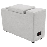 Collins Grey Upholstered Modular Storage Console - Ornate Home