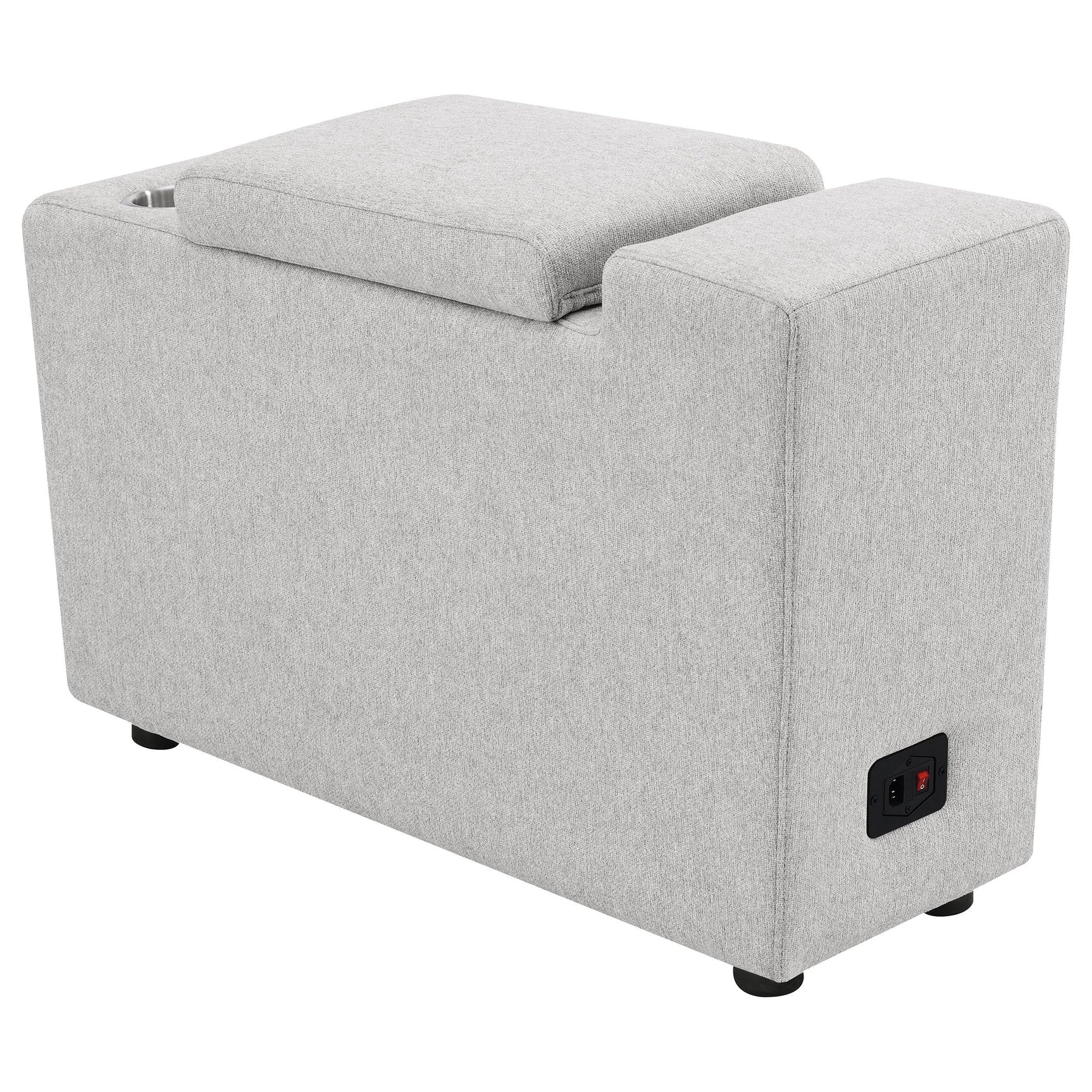 Collins Grey Upholstered Modular Storage Console - Ornate Home