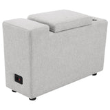 Collins Grey Upholstered Modular Storage Console - Ornate Home