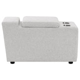 Collins Grey Upholstered Modular Storage Console - Ornate Home