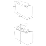 Collins Grey Upholstered Modular Storage Console - Ornate Home