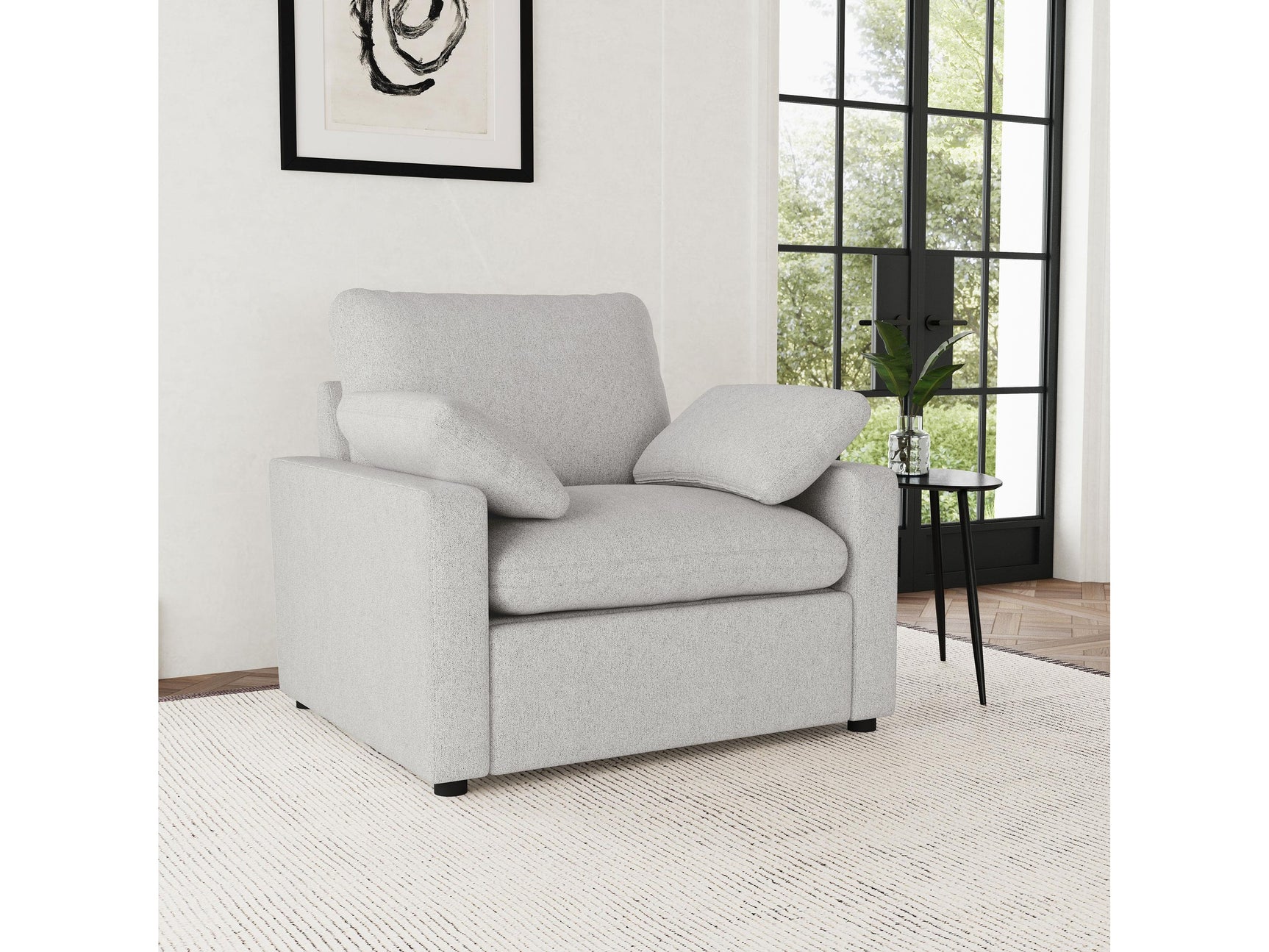 Collins Grey Upholstered Power Recliner Chair - Ornate Home