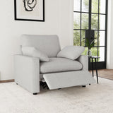 Collins Grey Upholstered Power Recliner Chair - Ornate Home