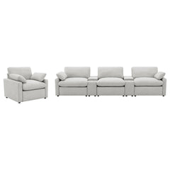 Collins Grey Upholstered Power Recliner Chair - Ornate Home