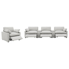 Collins Grey Upholstered Power Recliner Chair - Ornate Home