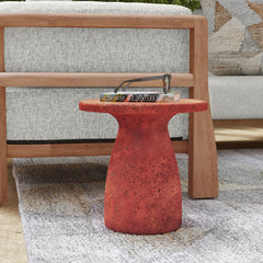 Collins Rust Outdoor Accent Table - Ornate Home