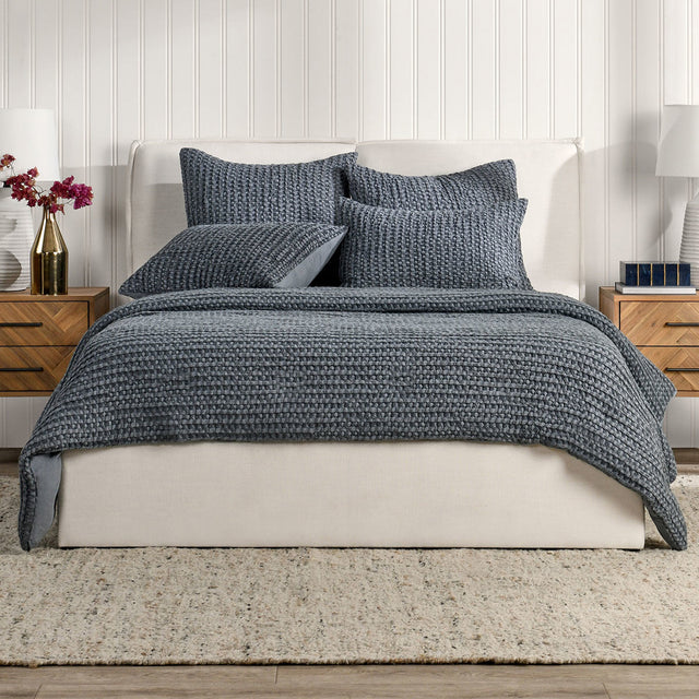 Colmar Marina Blue Quilt Collection - Ornate Home