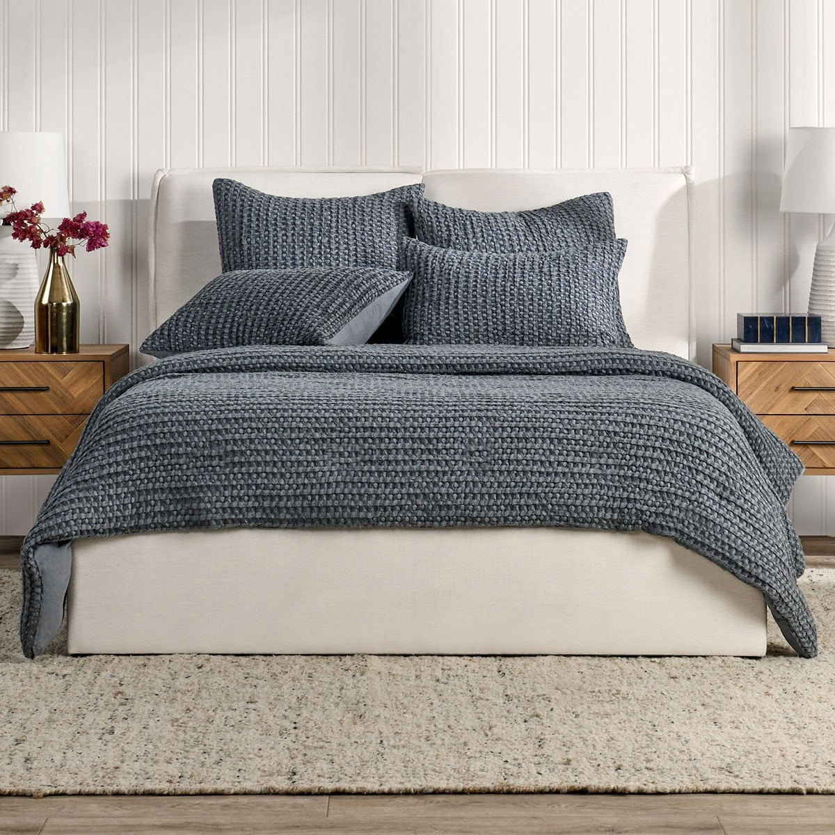 Colmar Marina Blue Quilt Collection - Ornate Home