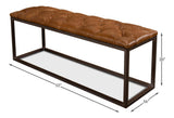 Cologne Tan Long Stool - Ornate Home