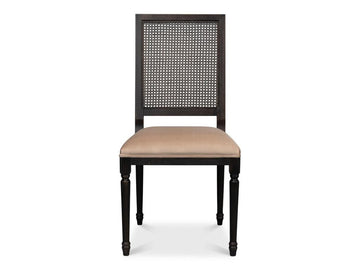 Colonial Black Cane Back Side Chair (Set of 2) - Ornate Home