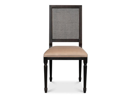 Colonial Black Cane Back Side Chair (Set of 2) - Ornate Home