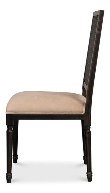 Colonial Black Cane Back Side Chair (Set of 2) - Ornate Home