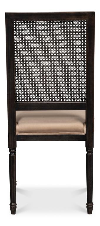 Colonial Black Cane Back Side Chair (Set of 2) - Ornate Home