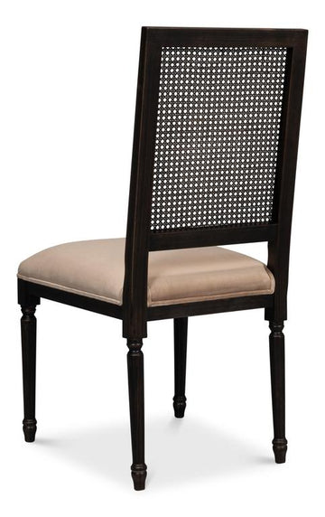 Colonial Black Cane Back Side Chair (Set of 2) - Ornate Home