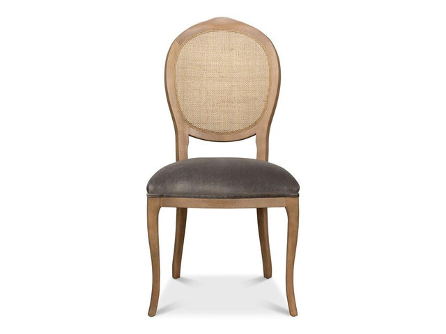 Colonial Brown Oval Cane Back Side Chair (Set of 2) - Ornate Home