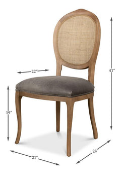 Colonial Brown Oval Cane Back Side Chair (Set of 2) - Ornate Home