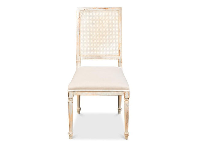 Colonial Grey Oak Cane Back Side Chair (Set of 2) - Ornate Home