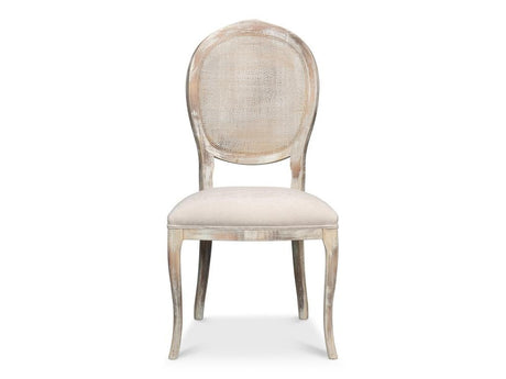 Colonial Grey Oval Cane Back Side Chair (Set of 2) - Ornate Home